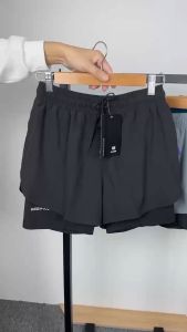 KAMB celana olahraga pria 2 in 1 Legging Celana kolor gym