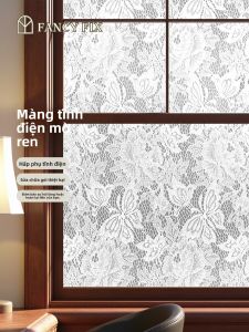 fancy fix | Lace Glass Decorative Film Retro Style Privacy Protection