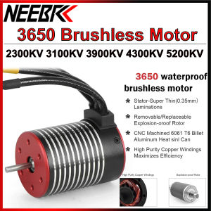 NEEBRC 3650 Brushless Motor 2300KV 3900KV 5200KV for 1/10 RC Racing Car Crawler Trucks Tank Wltoys Traxxas TRX4 Axial SCX10 Part