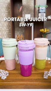 SAMONO 350ML Blender Portable Plastik USB 6 Mata Pisau Blender Mini Food Grade Auto Clean SW-Y9