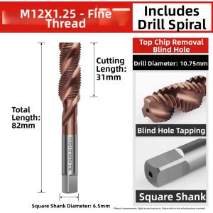 XINGONG | Cobalt-Coated Titanium Drill Bit for Stainless Steel M12