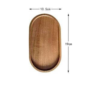 South American Walnut Wood Platter Japanese Style Long Tea Tray Home Use Solid Wood Snack Fruit Tray Tea Time Dessert Plate