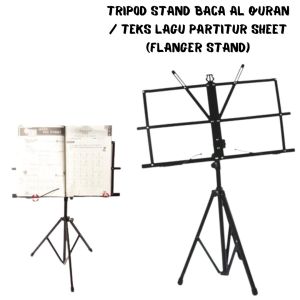0Tripod Stand Alat Penongak Baca Quran Teks Lirik Lagu Partitur Musik Fleksibel 180 Derajat