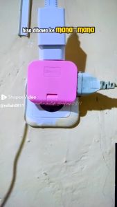 BB7 - Power Socket Extention Plug Lipat 3IN1 Stop Kontak Colokan Steker Lipat Folding Socket Converter