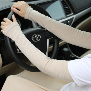 Dày da mềm mại thân thiện với màu trơn không tay nhung ấm áp ngón tay dài che với có lỗ xỏ ngón cái mùa thu mùa đông lạnh ngược lại