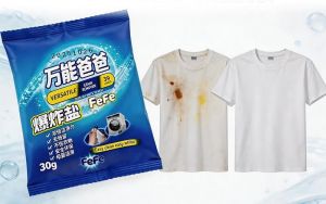 Versatile Stain Remover FeFe 30g cleaning salts White T-Shirt Stain Removal
