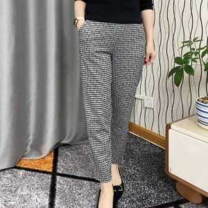 กางเกงขายาวทรงสลิมฟิตเอวยางยืด ผ้าโพลีเอสเตอร์ ทรงสลิมฟิต ทรงลำลอง สวมใส่สบาย แฟชั่นฤดูร้อน ทรงสลิมฟิต
