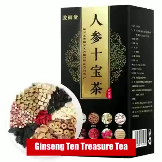 Ginseng Five Treasure Tea Kidney Tea Formula Ginseng Five Treasure Tea Saludable Organica Kidney Tea Bag for Men& Women (5g*20bag)