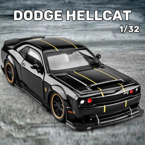 【Without box】1/32 Dodge Hellcat SRT diecast car zyx Light and Sound Zinc Alloy Model Toys Cars Collection Hot Wheels Model Toy Pull Back Toys for Boys