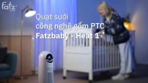 Quạt Sưởi Gốm PTC FATZ BABY Heat 1 FB8165EA sưởi ấm nhanh thông minh và nhỏ gọn có điều khiển từ xa không gây khô da có hẹn giờ tiện lợi
