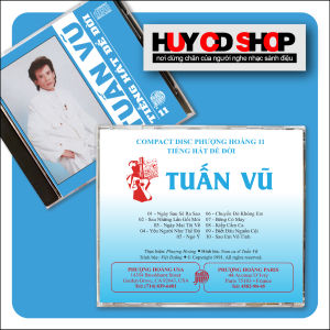 Đĩa CD Tuấn Vũ Dấu chân kỷ niệm Nhạc vàng trữ tình Bolero Đĩa lòng Trắng Chất Lượng cao Âm Thanh chuẩn HUY CD SHOP