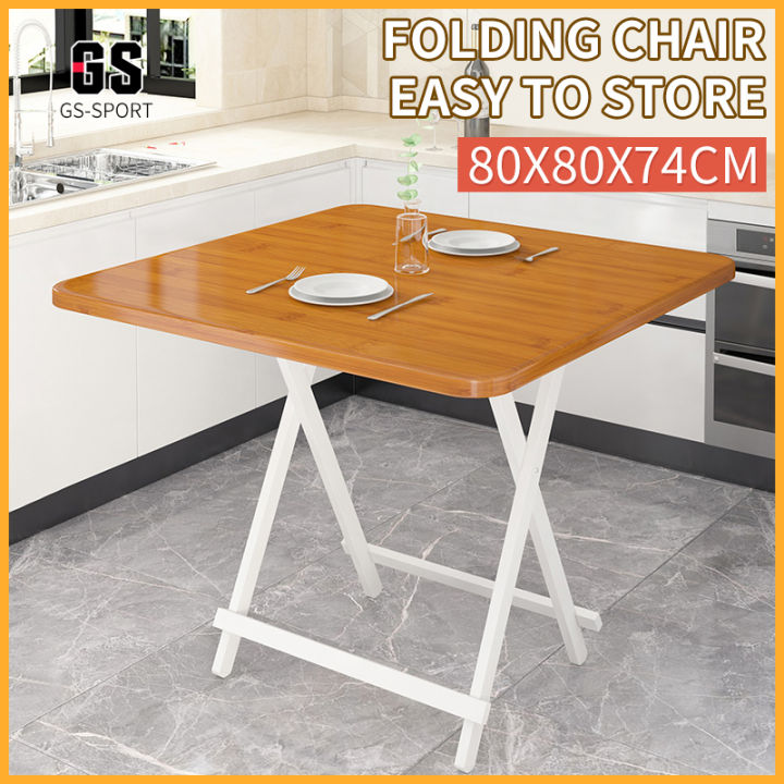 Foldable table dining tables 80*80cm study desk wooden table Portable  folding table Home desk Lazada PH