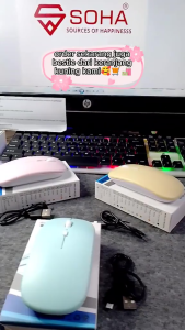 Mouse Dual Mode 2.4Ghz Wireless Bluetooth 2In1 Cordless Mouse Wireless Rechargeable Silent Click Slim For Gaming MacBook Android IOS