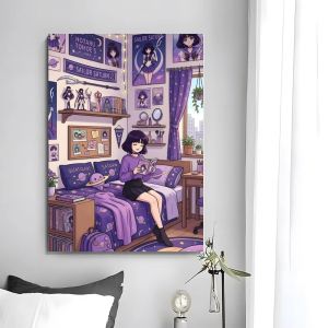 KAYOU | Diamond Painting Anime T-Tomoe Hotaru Mosaic Handmade Artwork Diamonds Mosaic Handmade Art Gift Home Decor