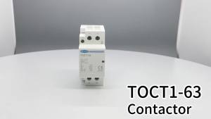 TOMZN TOCT1-63 2P 63A AC 110V/120V 220V/230V 50/60Hz Din Rail Household AC Modular Contactor 2NO/1NO1NC/2NC