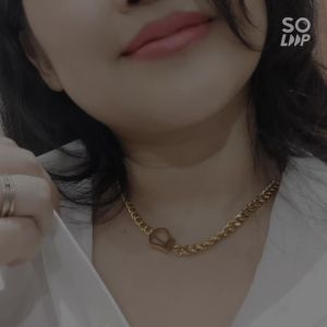 Kalung Titanium Branded Stainless Steel Perhiasan Fashion Import Anti Karat anti Alergi bisa dipakai sehari-hari KT027 GTHM