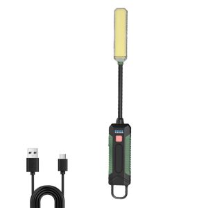 Rechargeable Portable Magnetic LED Work Light 360° Flexible Gooseneck with Hook Flashlight for Repair and Emergency Use