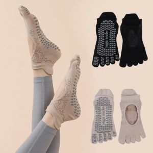 Women Yoga Toe Socks High Quality Anti Slip Five Fingers Pilates Socks Quick Dry Grip Fitness Dance Training Toe Socks For Girls