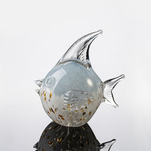 Luxurious Modern Glass Fish Decorative Ornaments Living Room TV Cabinet Wine Bar Office Wealth Attracting Decorations Home