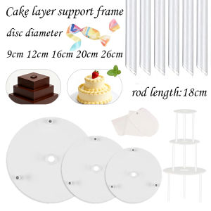 1-5set Cake layer support frame reusable 9/12/16/20/26 cm cake board and cake pin rod for layered cake structure and stacking