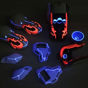 Thousands of Hands Finished White Red MG Sazabi Waterless Mouth Print Transparent Fluorescent Penetration Line Wandai Gundam Assemble Model