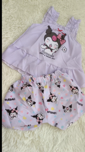 Girls Pajamas set Kids 2-piece pyjamas set Camisole Pajama Set girl fashion cute kuromi sleepwear melody clothing C139