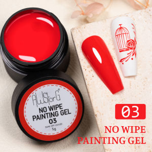 AWStorG 5g 4 In 1 No Wipe Painting Gel Varnish No Flowing Black White Color Painting Liner Nail Art Glitter UV Gel Top Coat Man