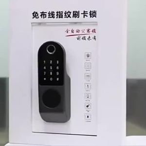 No Wiring Fingerprint TTLock App Smart Lock Digital Passcode RFID Card Tuya Wifi Remote Electronic Rim Lock For Rental House