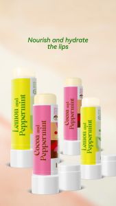 TheOrganicStop Natural Lip Balm Lemon & Peppermint 100% Alami 5 gram