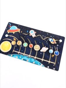Kids Educational Toys Eight Planets Outer Space Solar System Jigsaw Puzzle Board Game
