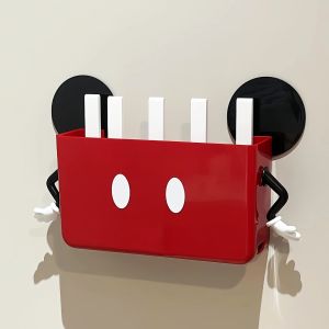 กล่องเก็บเราเตอร์มิกกี้เมาส์ ติดผนัง ตกแต่งบ้าน ชั้นวางซ่อนเราเตอร์ ไม่ต้องเจาะผนัง ที่วางกล่องไวไฟ