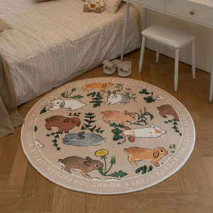 VIKAMA Phòng Trẻ Em Thảm Tròn Hoạt Hình - Sofa Bàn Cà Phê Phòng Ngủ Treo Ghế Đệm Chống Thấm Nước Chống Phai Màu Trong Nhà Trang Trí Nhà Thảm