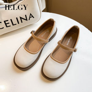 Ielgy cổ điển giày da mới với JK váy Giày gót thấp màu chặn Mary Jane Giày nữ