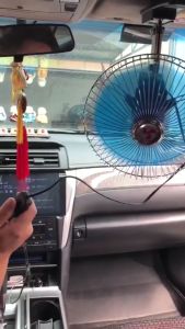 12V / 24V ใบพัดพลาสติก ลมแรง แข็งแรง พัดลมรถยนต์ 6-8-10 นิ้ว / พัดลม / พัดลมรถ ระบบปรับความแรง ส่วนหนีบ