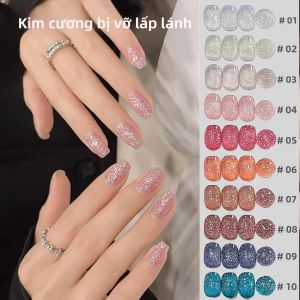 1 Chai Sơn Móng Tay Gel Phản Quang Lấp Lánh Mật Độ Cao 10ml Hiệu Ứng Kim Cương Vỡ Trang Trí Móng Nghệ Thuật Theo Xu Hướng 2025