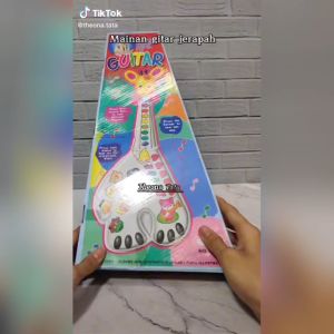 [KST] Gitar Jerapah Mainan Edukatif Interaktif Musik Binatang Lampu Suara Kado Ulang Tahun Anak