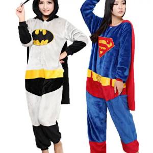 Pokemon Superman Batman Cartoon  Pajama Double-Sided Flannel Hero Performance Pajamas Wholesale