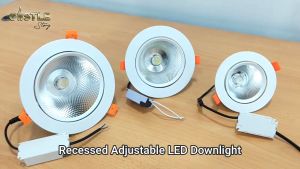 LED Angle Adjustable Downlight Anti-Glare 12w 20w 30w High Power LED Recessed Spot Light High Ceiling Downlight