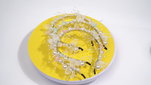 SHOPHOME Bando Mahkota Princess Bunga Mutiara Bondu Mewah & Elegan Fashion Anak Dan Dewasa MHT02