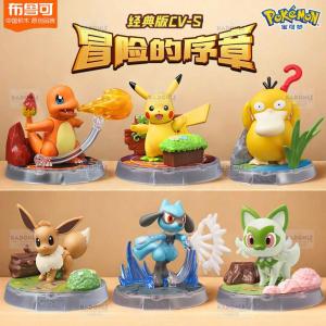 Classic Version Pokemon Toy Figures Pikachu Dragon Ball Collectible Building Blocks Children Educational Toys Brook Model