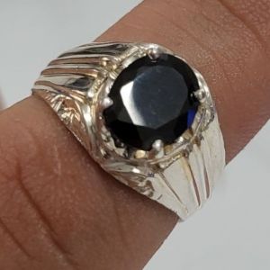 CINCIN PERAK 925 PERMATA ASLI SAIZ SEMUA ADA PM KAMI PURE SILVER RING HIGH QUALITY