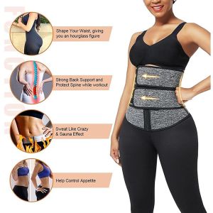 KINLEED Waist Trainer Body Shaper Slimming Sweat Belt Waist Trimmer for Women Belly Weight Loss Slimming Belt Tummy Trimmer with Adjustable Strap Workout Fitness Girdle for Slimming Tummy