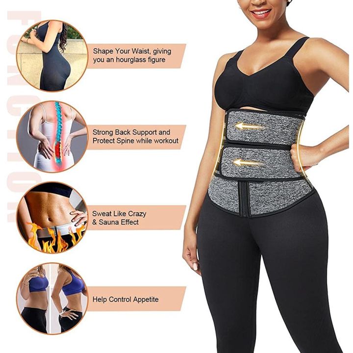 KINLEED Waist Trainer Body Shaper Slimming Sweat Belt Waist