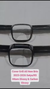 Cover Grill Bumper Depan All New Brio 2023-2026: Aksesoris Mobil Satya Hitam Glossy
