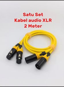 Terlaris Kabel Set Mixer Ke Power XLR Male XLR Female Kabel Kuning Canare/Sinar PT Ewindo 2 Meter Termurah