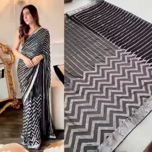 [PRE-ORDER] New Partywear Bollywood BlockBuster Actress Style Sequins Saree [DELIVERY TIME 12 DAYS]
