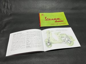 Manual book buku panduan pedoman pengguna pemakaian perawatan vespa super tua 66 - 71 stang bulat dsb detail original produk baru bagus murah grosir eceran