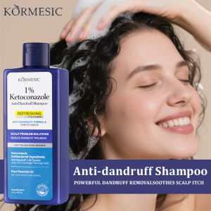 【265g】KORMESIC 1% Ketoconazole Anti-Dandruff Shampoo For Oily Scalp and Itchy Relief Controls Dandruff Redness and Fungus Helps Prevent Hair Loss and Promotes Hair Growth Tea Tree Deep Clean Men and Women