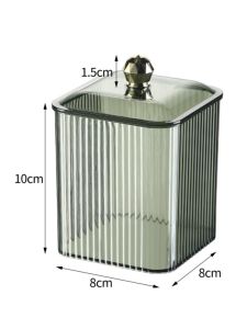 Transparent Desktop Storage Box Lipstick Dustproof Cover Organizer Tray for Cosmetics Stationery Cotton Swabs Household Items