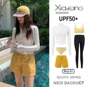 XIAZHIQING | Separate Long Sleeve Sun Protection Slimming Modest Swimwear